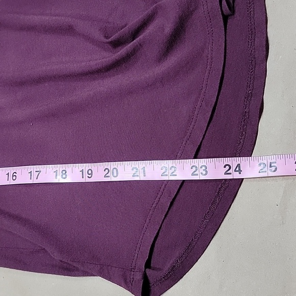 Loft Size S Burgundy / Wine Long Sleeve Top with Shoulder Cutouts, EUC - Picture 9 of 11